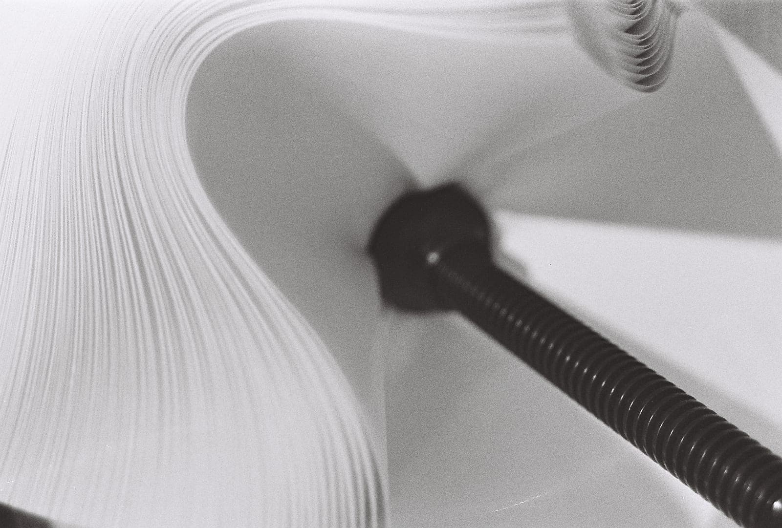 abstract close-up of light and curved forms